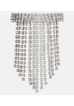 Alessandra Rich Crystal-embellished fringe necklace