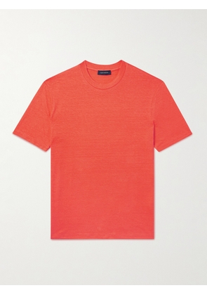 Thom Sweeney - Slim-Fit Linen-Blend Jersey T-Shirt - Men - Orange - XS