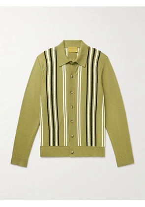 Guest In Residence - Plaza Slim-Fit Striped Cotton Cardigan - Men - Green - S