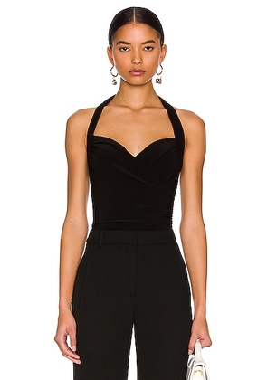 Norma Kamali Cayla Bodysuit in Black - Black. Size XL (also in ).