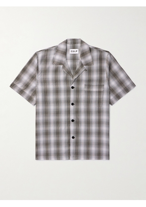 CDLP - Convertible-Collar Checked TENCEL™ Lyocell Poplin Pyjama Shirt - Men - White - IT 44