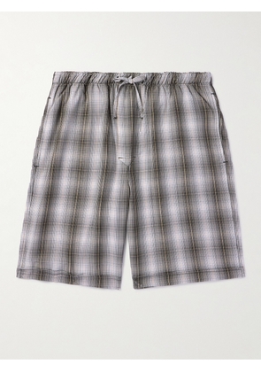 CDLP - Straight-Leg Checked Lyocell Pyjama Shorts - Men - White - IT 44