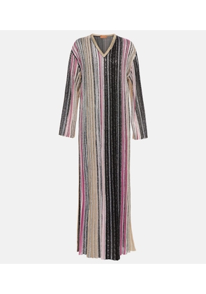 Missoni Striped sequin-embellished maxi dress