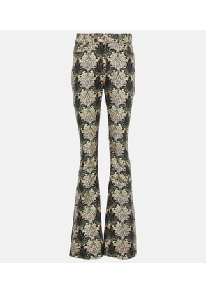 Etro Printed high-rise flared pants