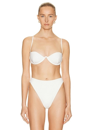 AEXAE Underwire Bikini Bralette Top in Chalk - White. Size XS (also in ).