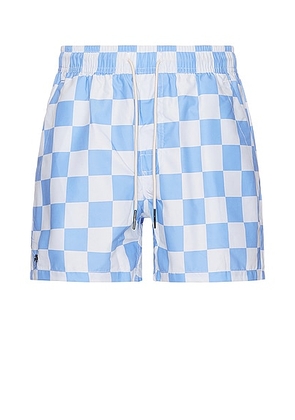 OAS Blue Chess Swim Shorts in Light Blue - Baby Blue. Size S (also in ).