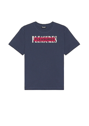 Pleasures Doubles Heavyweight T-shirt in Slate - Slate. Size S (also in M, XL/1X).
