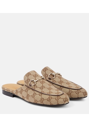 Gucci Princetown GG canvas mules