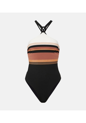 Max Mara Striped racerback swimsuit