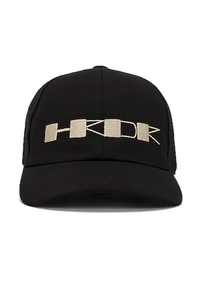 DRKSHDW by Rick Owens Hrdr Baseball Cap in Black & Pearl - Black. Size M (also in ).