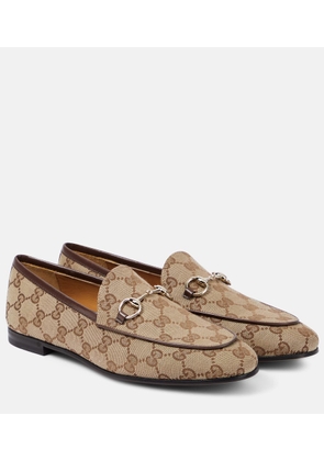 Gucci Jordaan Horsebit GG canvas loafers