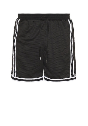 JOHN ELLIOTT Vintage Varsity Shorts in Black - Black. Size XL/1X (also in M).