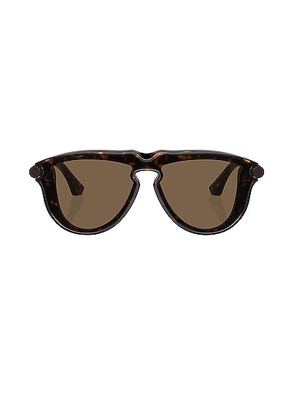Burberry Aviator Sunglasses in Dark Havana - Black. Size all.