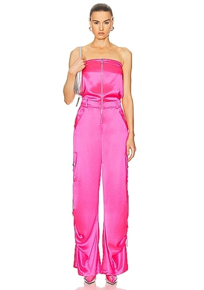 retrofete Estrella Jumpsuit in Paradise Pink - Pink. Size XL (also in XS).