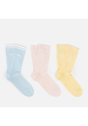 Drôle De Monsieur La Chaussette Three-Pack Cotton-Blend Socks