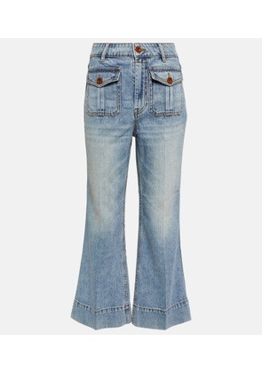 Zimmermann Raie cropped flared jeans
