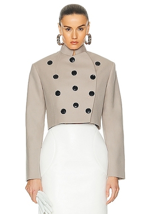 ALAÏA Short Jacket in Sable - Grey. Size 36 (also in ).