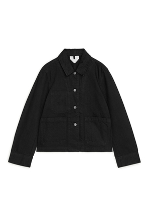 Cotton Twill Workwear Jacket - Black