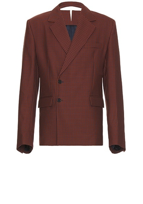 BOTTER Front Collar Reverse Jacket in Red Check - Red. Size 48 (also in 50, 52).