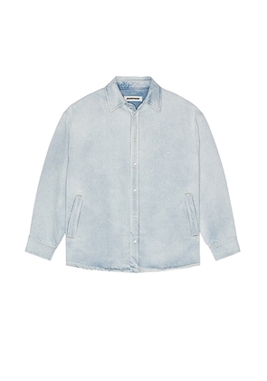 DARKPARK Keanu Denim Shirt in Ice Blue - Blue. Size L (also in M, S, XL/1X).