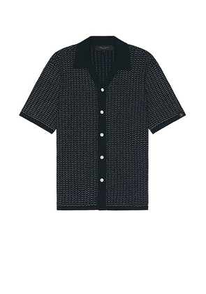 Rag & Bone Avery Button Up Shirt in Salute - Navy. Size L (also in M, S, XL/1X).