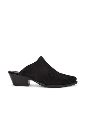 Needles Heeled Papillon Stitched Mule Suede in Black - Black. Size 39 (also in 40, 41, 42, 43).