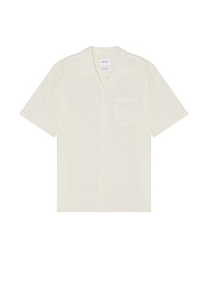 Norse Projects Carsten Cotton Tencel Shirt in Enamel White - White. Size L (also in M, S, XL/1X).