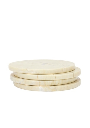 Anastasio Home Set Of Four Oversized Coasters in Matcha - Green. Size all.