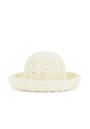 Clyde Lace Bell Hat in Cloud - White. Size all.