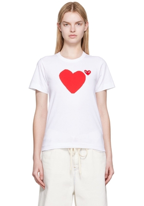 COMME des GARÇONS PLAY White Heart Patch T-Shirt