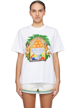 Casablanca White Triomphe D'Oranges T-Shirt