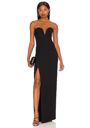 Amanda Uprichard Cherri Gown in Black. Size S, XL, XS.