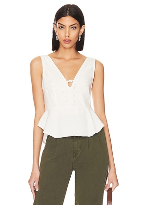 Free People Mika Tank in White. Size M.
