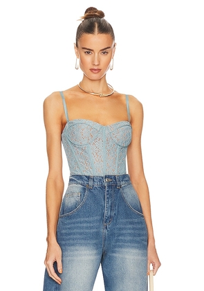 CAMI NYC Corinne Bodysuit in Baby Blue. Size 12.