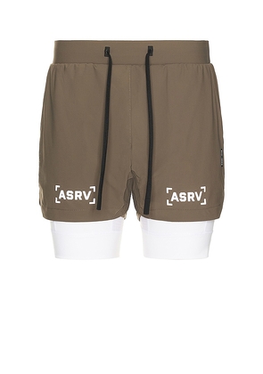 ASRV Tetra-lite 5 Liner Short in Taupe. Size XL/1X.