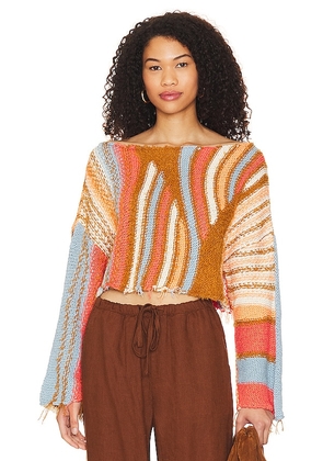 Free People Baja Pullover in Rust. Size S.