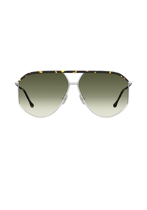 Isabel Marant Aviator Sunglasses in Metallic Silver.