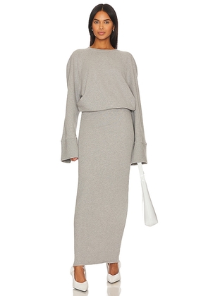 GRLFRND The Femme Sweatshirt Dress in Grey. Size XL, XS, XXS.