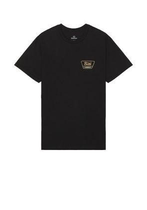 Brixton Linwood Tee in Black. Size S.
