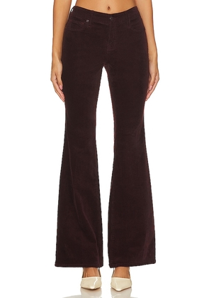 Good American Good Legs Low Flare Jeans in Wine. Size 2.