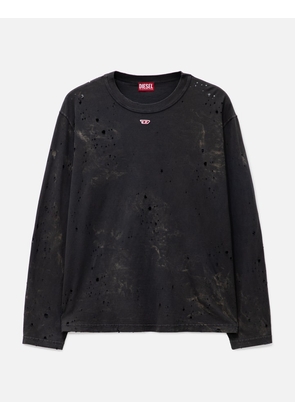 Destroyed long-sleeve T-shirt