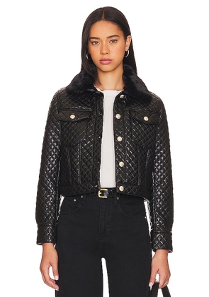 Generation Love Phoenix Faux Fur Jacket in Black. Size S, XL, XS, XXL.
