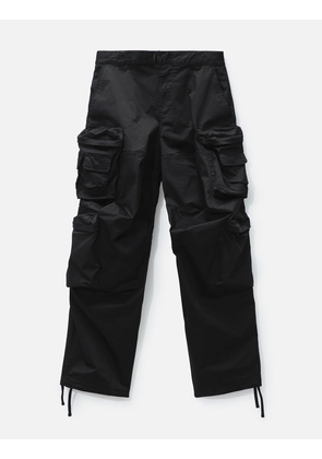 Cargo pants in stretch cotton satin