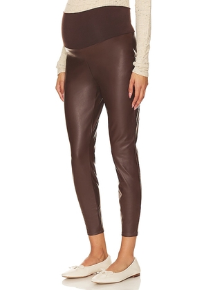 HATCH The Faux Leather Legging in Chocolate. Size XS.