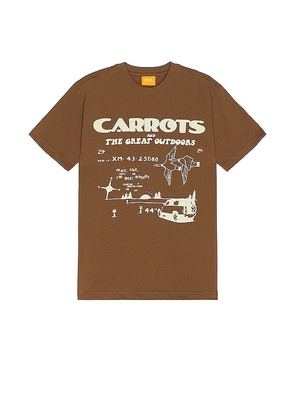 Carrots Great Outdoors T-shirt in Brown. Size M.