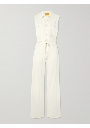 Guest In Residence - Breezy Cotton-jersey Jumpsuit - Cream - x small,small,medium,large,x large