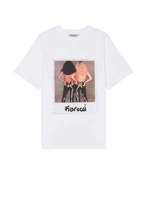 FIORUCCI Girls Polaroid T-Shirt in White. Size S.