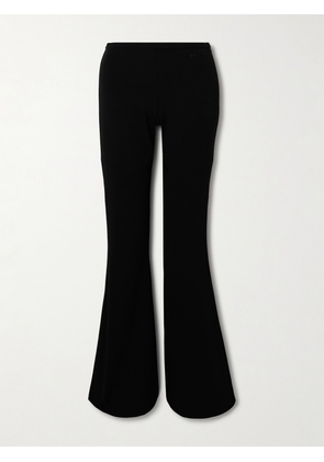 COURREGES - Ellipse Zip-detailed Jersey Flared Pants - Black - FR34,FR36,FR38,FR40,FR42