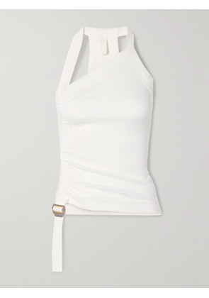 Dion Lee - Ruched Cotton-jersey Tank - White - x small,medium