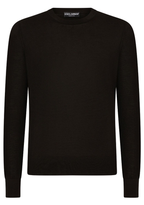Dolce & Gabbana round-neck cashmere jumper - Black